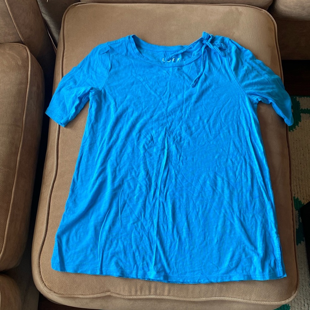 Loft crew tie vintage soft mid short sleeve shirt